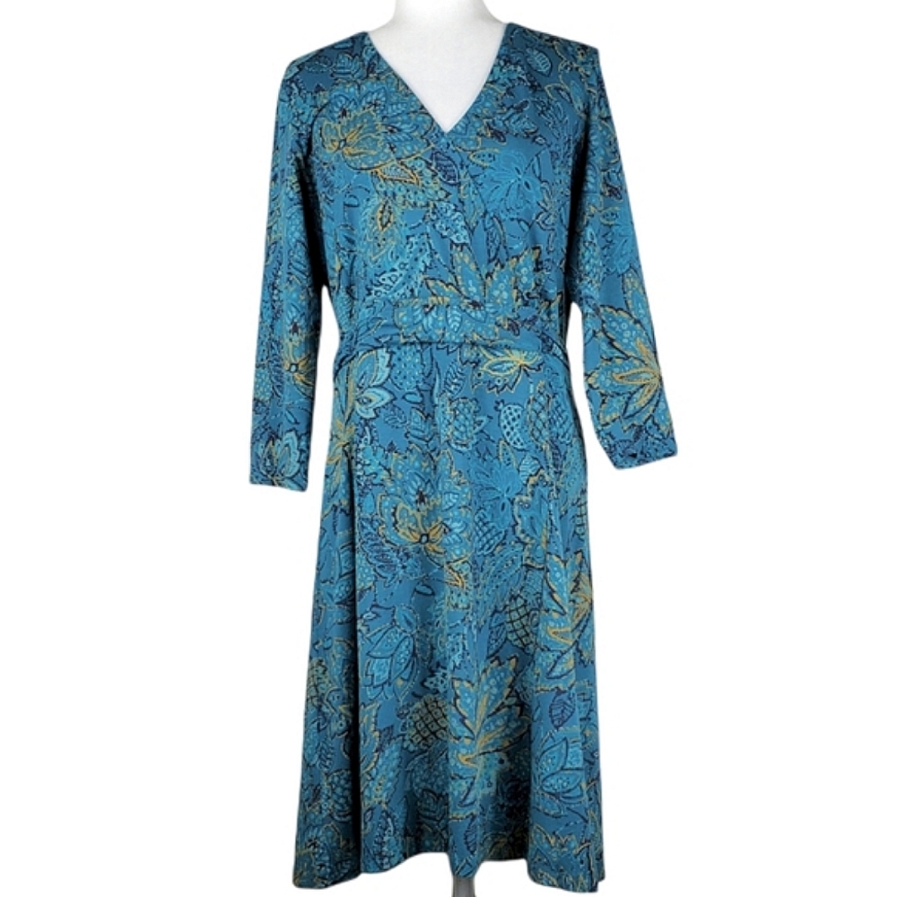 Lands' End Twist Waist Midi Dress